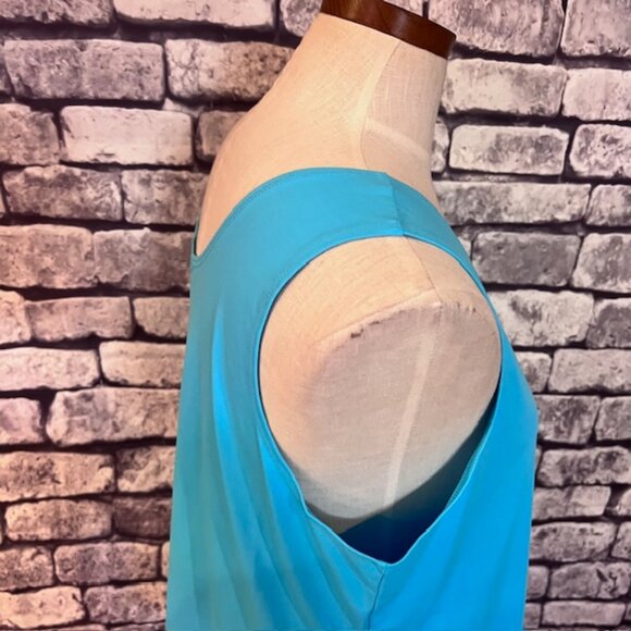 Chico's Aqua Sleeveless Tank Size XL - Picture 6 of 7